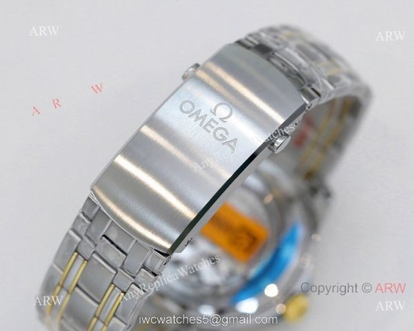 2021 Latest Replica Omega Seamaster Diver 300m OR 8800 Two Tone Black Dial Watch 42mm 2021 Latest Replica Omega Seamaster Diver 300m OR 8800 Two Tone Black Dial Watch 42mm