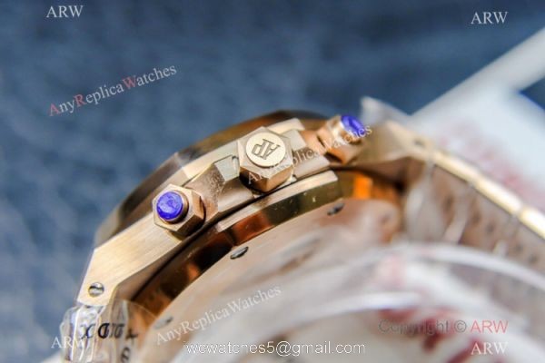 Grade 1A Replica Audemars Piguet Royal Oak Chronograph Watch ETA7750 All Rose Gold Blue Dial Grade 1A Replica Audemars Piguet Royal Oak Chronograph Watch ETA7750 All Rose Gold Blue Dial