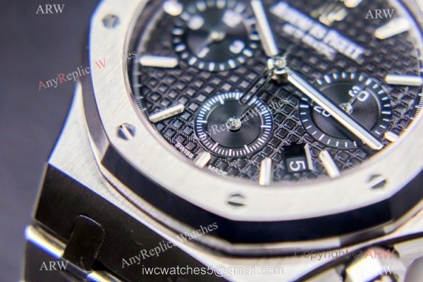 Grade 1A Swiss Clone Audemars Piguet Royal Oak ETA7750 Watch Stainless Steel Black Dial Grade 1A Swiss Clone Audemars Piguet Royal Oak ETA7750 Watch Stainless Steel Black Dial