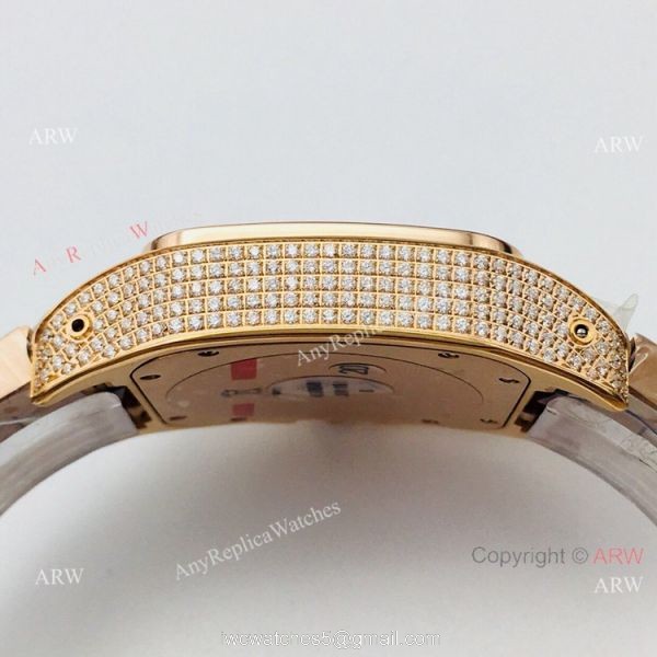 Best Copy Cartier Santos 100 Diamond Watch White Dial With Roman Markers Best Copy Cartier Santos 100 Diamond Watch White Dial With Roman Markers