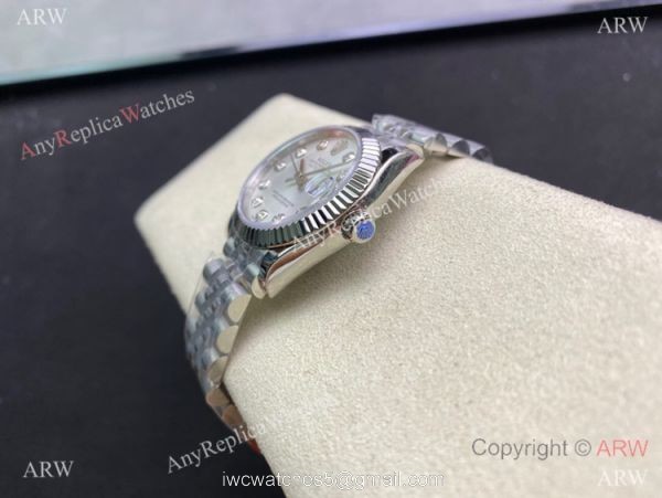 Swiss Replica Rolex Datejust WF Silver Diamond Watch 31mm Midsize Swiss Replica Rolex Datejust WF Silver Diamond Watch 31mm Midsize