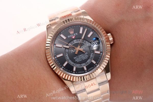New Replica Rolex Sky-Dweller Rhodium Grey AI Factory Swiss 9001 Watch Rolex 42mm For Men New Replica Rolex Sky-Dweller Rhodium Grey AI Factory Swiss 9001 Watch Rolex 42mm For Men