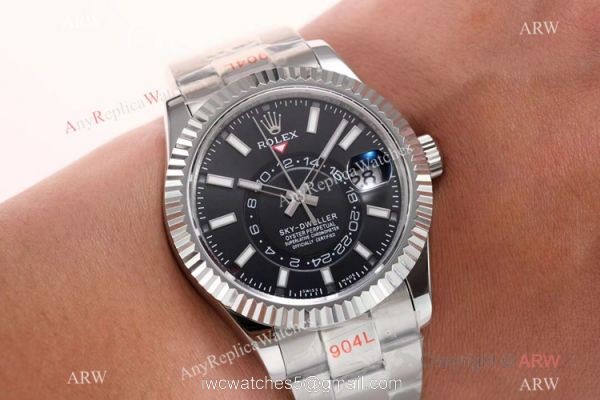 Super Clone Rolex Sky-Dweller AI Factory 9001 Blue Dial 904L Stainless Steel / 1:1 Copy Watch Super Clone Rolex Sky-Dweller AI Factory 9001 Blue Dial 904L Stainless Steel / 1:1 Copy Watch