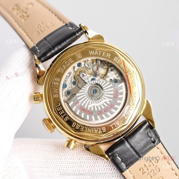JH Swiss Copy Omega Speedmaster 7750 Chronograph Watch Yellow Gold JH Swiss Copy Omega Speedmaster 7750 Chronograph Watch Yellow Gold