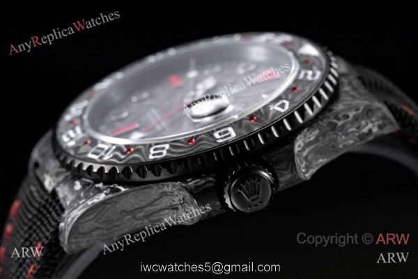 2021 New Rolex DiW Forged Carbon GMT-Master II Custom Wrist JH Factory Cal.3186 Red Version 2021 New Rolex DiW Forged Carbon GMT-Master II Custom Wrist JH Factory Cal.3186 Red Version