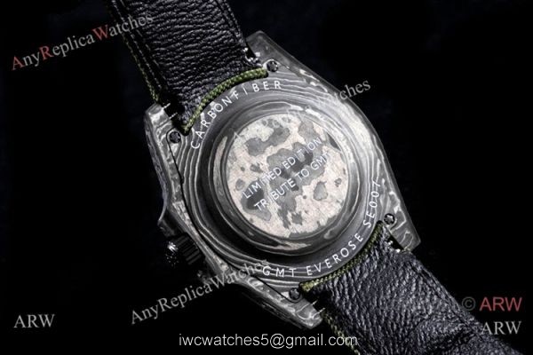 2021 Rolex DiW GMT-Master II Custom Watch JH Cal.3186 Forged Carbon Green Nylon Strap 2021 Rolex DiW GMT-Master II Custom Watch JH Cal.3186 Forged Carbon Green Nylon Strap