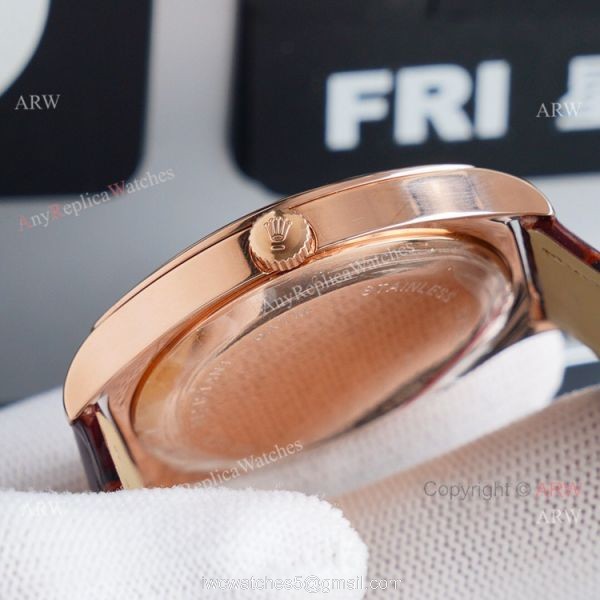 Stainless Steel Rolex Cellini Black Dial Black Leather Strap Replica Watch Stainless Steel Rolex Cellini Black Dial Black Leather Strap Replica Watch