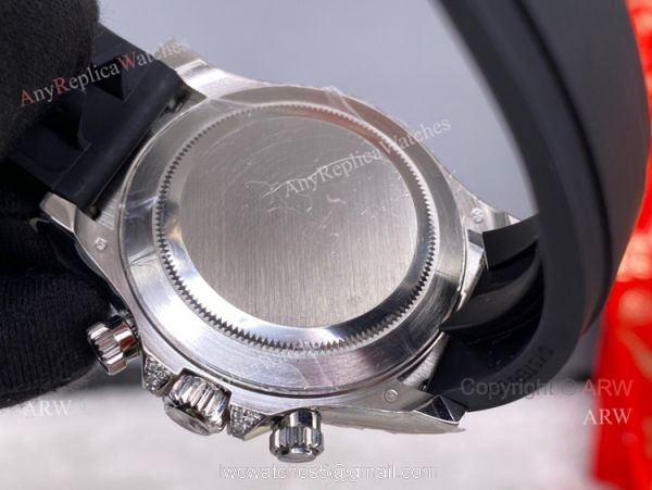 Pre-Sale Noob Factory Rolex Daytona Grey Dial Rubber Strap Swiss 4130 Watch with diamonds on the lugs Pre-Sale Noob Factory Rolex Daytona Grey Dial Rubber Strap Swiss 4130 Watch with diamonds on the lugs