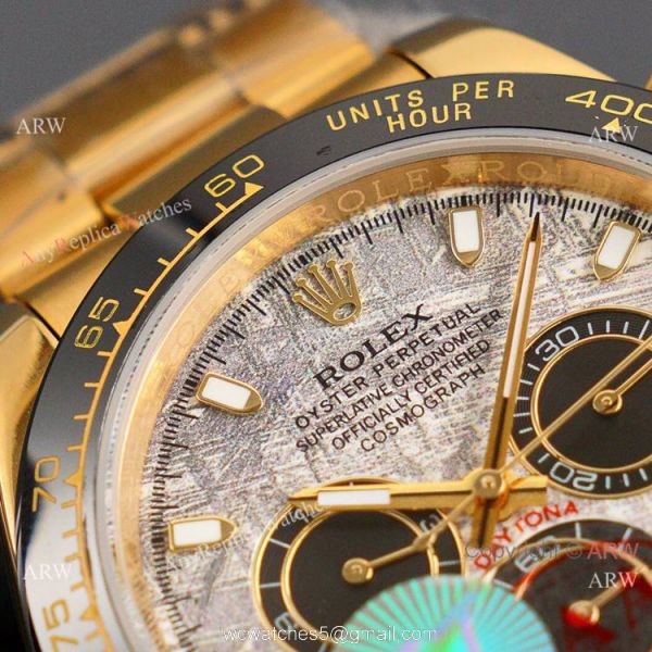 New 2021! AAA Replica Rolex Daytona Gold Meteorite Watch 43mm New 2021! AAA Replica Rolex Daytona Gold Meteorite Watch 43mm