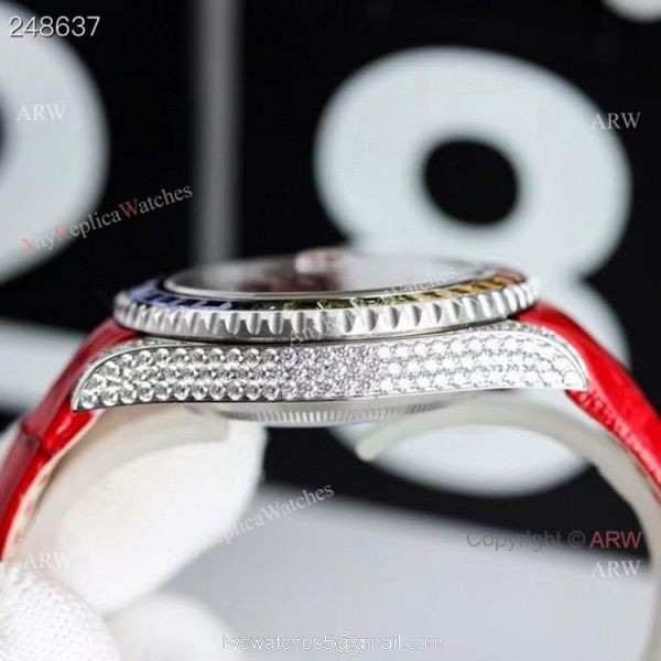 New Blaken Rolex Submariner Red Dial Rainbow Bezel Swiss Replica Watches 40mm New Blaken Rolex Submariner Red Dial Rainbow Bezel Swiss Replica Watches 40mm