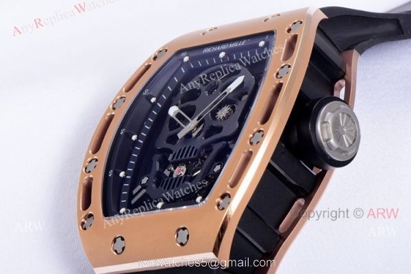 JB Factory Richard Mille RM 52-01 Skull Tourbillon Watch Rose Gold High Copy JB Factory Richard Mille RM 52-01 Skull Tourbillon Watch Rose Gold High Copy