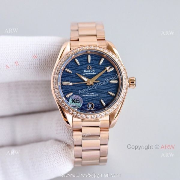 Ladies Omega Seamaster Constellation 34mm Rose Gold Diamond Watch High Copy Ladies Omega Seamaster Constellation 34mm Rose Gold Diamond Watch High Copy