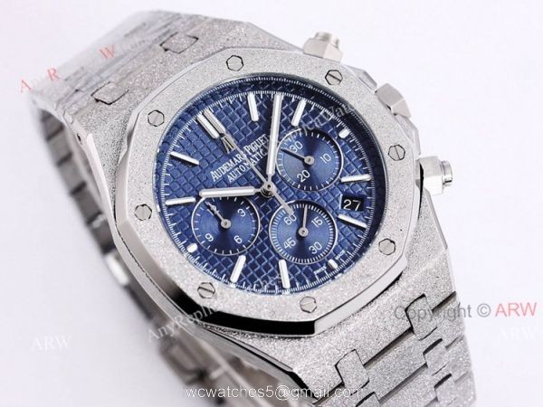 New Audemars Piguet Royal Oak Blue Dial Frosted Gold AP Watch 41mm High Copy New Audemars Piguet Royal Oak Blue Dial Frosted Gold AP Watch 41mm High Copy