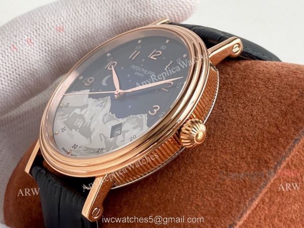 Swiss Grade Patek Philippe Classic Watch Mens Blue Dial Rose Gold Replica Watch 40mm Swiss Grade Patek Philippe Classic Watch Mens Blue Dial Rose Gold Replica Watch 40mm