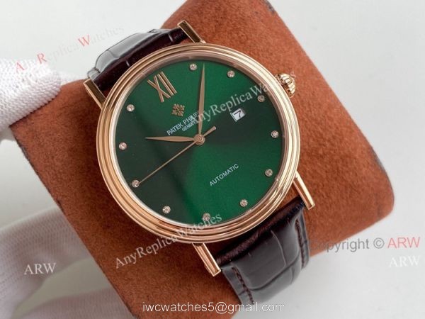 Swiss Replica Patek Philippe Calatrava Classic Watch Blue Face Brown Leather Strap For Men Swiss Replica Patek Philippe Calatrava Classic Watch Blue Face Brown Leather Strap For Men