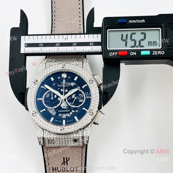 Iced Out Hublot Classic Fusion Chronograph Copy Watches Iced Out Hublot Classic Fusion Chronograph Copy Watches