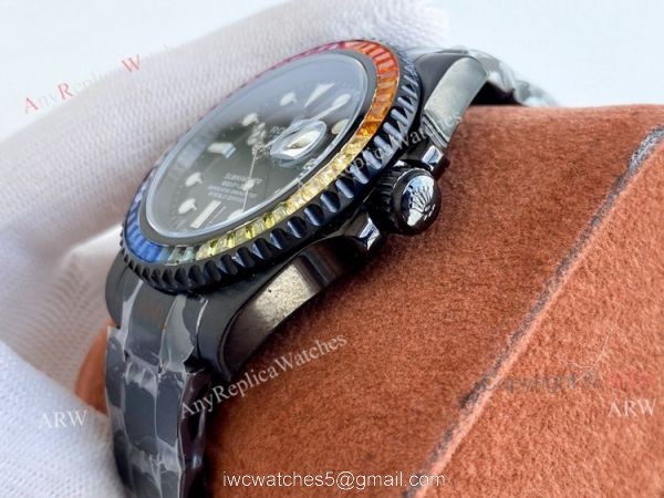 Blaken Rolex Submariner All Black Rainbow Watch 40mm Replica Asia 2836 Movement Blaken Rolex Submariner All Black Rainbow Watch 40mm Replica Asia 2836 Movement