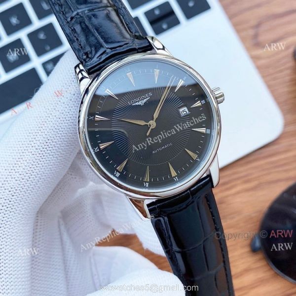 40mm Longines Automatic Watch White Dial Brown Leather Strap High Copy 40mm Longines Automatic Watch White Dial Brown Leather Strap High Copy