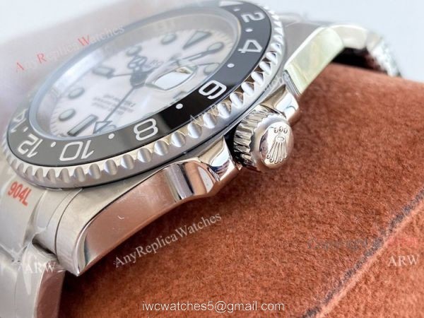 New TBLACK Rolex GMT-Master II Revenge White Face Stainless Steel Asia 2836 Replica Watch New TBLACK Rolex GMT-Master II Revenge White Face Stainless Steel Asia 2836 Replica Watch