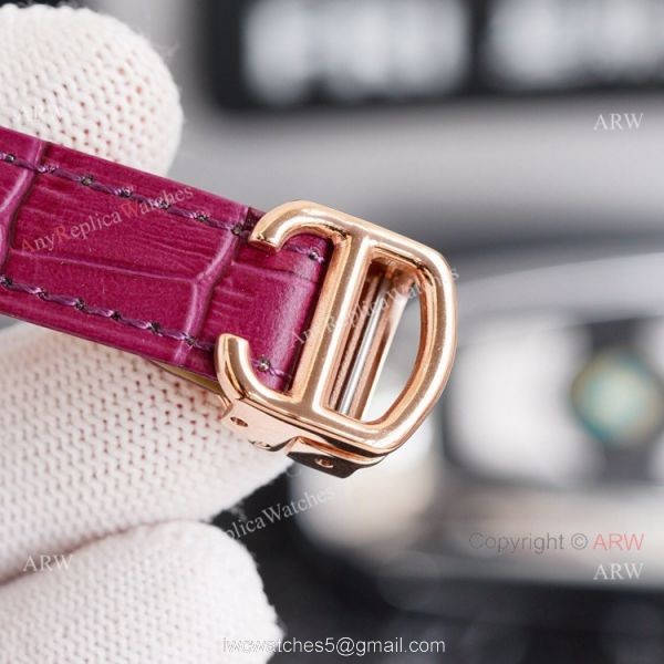 New Ladies Cartier Ballon Bleu 33mm Rose Gold diamond Purple Dial Purple Leather Strap Replica Watches New Ladies Cartier Ballon Bleu 33mm Rose Gold diamond Purple Dial Purple Leather Strap Replica Watches
