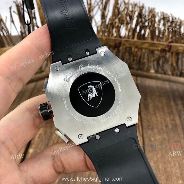 Replica Lamborghini 124bbr Spyder Quartz Watch 47mm Black Rubber Band Replica Lamborghini 124bbr Spyder Quartz Watch 47mm Black Rubber Band