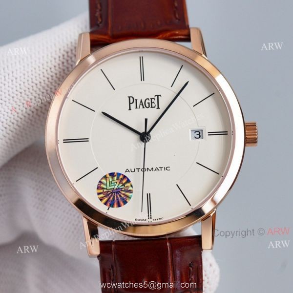 Swiss Grade Piaget Altiplano Black Face Brown Leather Strap Asia Swiss ETA2824 Clone Watch Swiss Grade Piaget Altiplano Black Face Brown Leather Strap Asia Swiss ETA2824 Clone Watch