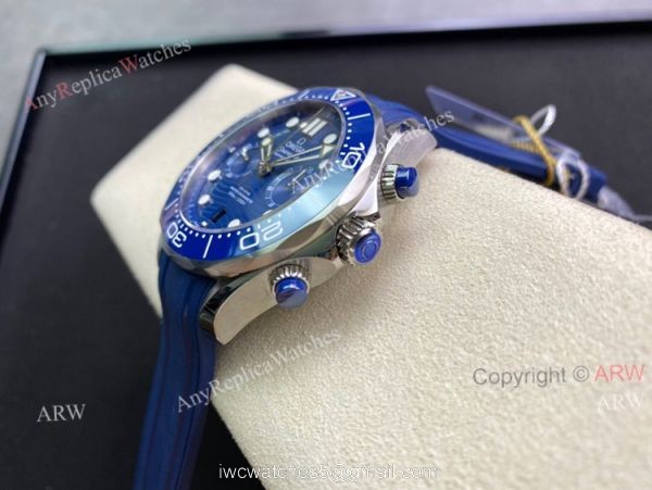 OMF Omega Seamaster Diver 300m Rubber Strap Blue Dial Swiss Replica Watches 44mm OMF Omega Seamaster Diver 300m Rubber Strap Blue Dial Swiss Replica Watches 44mm