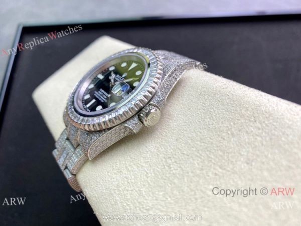 Swiss 2836 Rolex Submariner Iced Out Stainless Steel Watch Swiss Grade Rolex Watch Swiss 2836 Rolex Submariner Iced Out Stainless Steel Watch Swiss Grade Rolex Watch