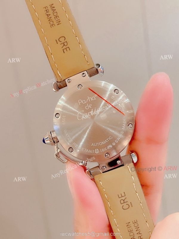New Cartier Pasha WomenS Watch 35mm Pink Face High End Replica New Cartier Pasha WomenS Watch 35mm Pink Face High End Replica