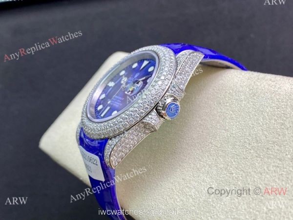 Swiss Quality Rolex Submariner Limited Edition Blue Version Watch Iced Out Case Swiss Quality Rolex Submariner Limited Edition Blue Version Watch Iced Out Case
