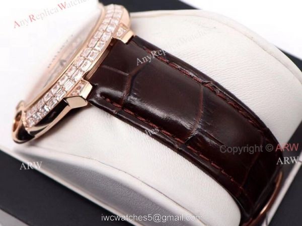 Replica Cartier Ballon Bleu 42mm Leather Strap Rose Gold Watch With Diamonds Replica Cartier Ballon Bleu 42mm Leather Strap Rose Gold Watch With Diamonds