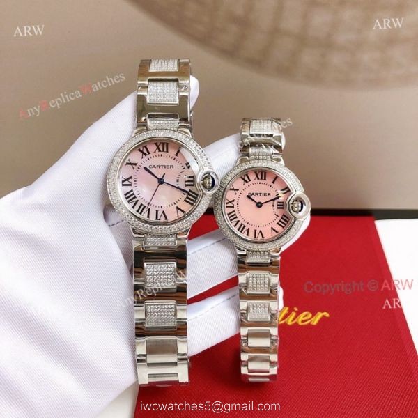High End Replica Rose Gold Cartier Ballon Bleu Ladies Watch With Diamonds High End Replica Rose Gold Cartier Ballon Bleu Ladies Watch With Diamonds