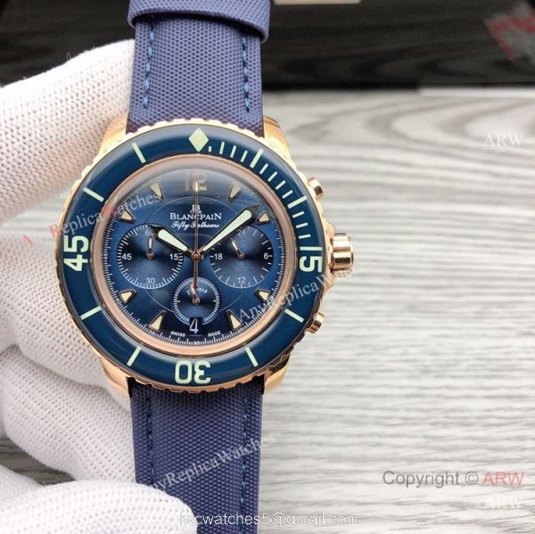 New! Copy Blancpain Fifty Fathoms VK Chronograph Watch 5085F New! Copy Blancpain Fifty Fathoms VK Chronograph Watch 5085F