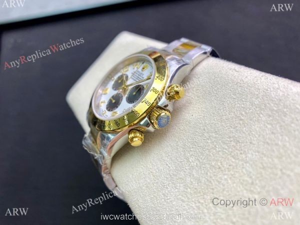 Highest Quality Rolex Daytona JH Factory Clone 4130 Watch Two Tone Arabic Markers Highest Quality Rolex Daytona JH Factory Clone 4130 Watch Two Tone Arabic Markers