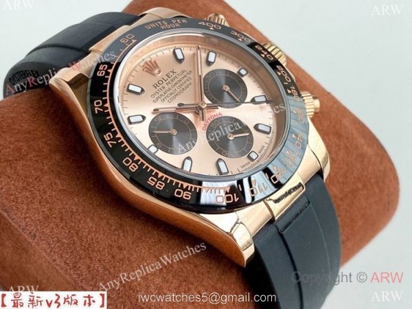 Copy Rolex Daytona A7750 Oysterflex Watch White Dial Rose Gold Copy Rolex Daytona A7750 Oysterflex Watch White Dial Rose Gold