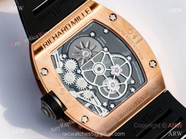 Super Clone Richard Mille RM001 Real Tourbillon Rose Gold Watch JB Factory Super Clone Richard Mille RM001 Real Tourbillon Rose Gold Watch JB Factory