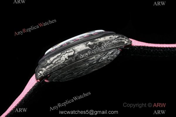 NEW! TW Factory Rolex DIW Carbon Daytona Copy Watch 7750 Pink Fabric Leather Strap NEW! TW Factory Rolex DIW Carbon Daytona Copy Watch 7750 Pink Fabric Leather Strap