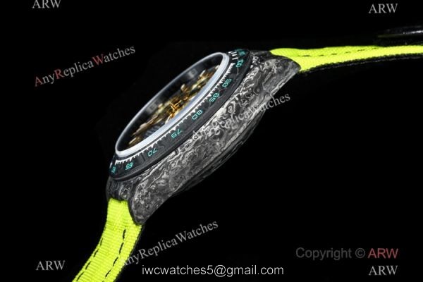 NEW! TW Factory Rolex DIW Cosmograph NTPT Carbon Daytona 7750 Watch Fluorescent Green Fabric Strap NEW! TW Factory Rolex DIW Cosmograph NTPT Carbon Daytona 7750 Watch Fluorescent Green Fabric Strap