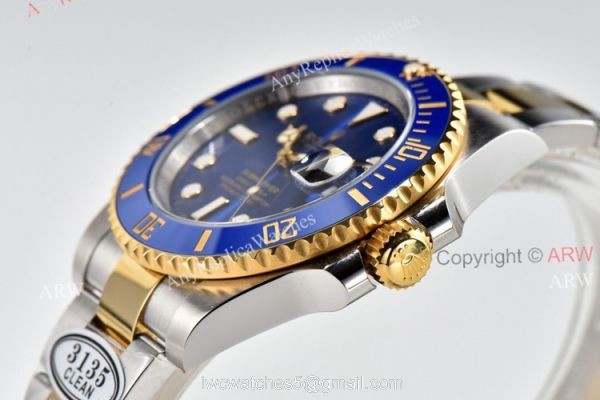 Clean Factory Rolex 116613 LB Rolex Smurf Submariner Stainless Steel Gold Superclone Watch Clean Factory Rolex 116613 LB Rolex Smurf Submariner Stainless Steel Gold Superclone Watch