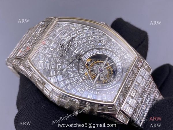 Iced Out Vacheron Constantin Malta Series P30630 Watch Full Diamond Stainless Steel Strap Iced Out Vacheron Constantin Malta Series P30630 Watch Full Diamond Stainless Steel Strap