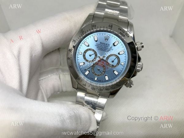 Rolex Ice Blue Daytona Watch Replica Stainless Steel 40mm Rolex Ice Blue Daytona Watch Replica Stainless Steel 40mm