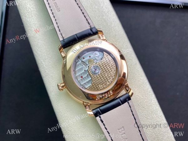 TW Factory Blancpain Villeret Cal.6654 Rose Gold Watch with Moon phase TW Factory Blancpain Villeret Cal.6654 Rose Gold Watch with Moon phase