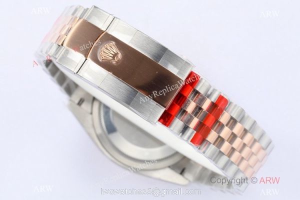 (EW)2021 New Rolex Datejust 36mm EWF 3235 Watch 2-Tone Rose Gold Gray Palm Dial AAA Replica (EW)2021 New Rolex Datejust 36mm EWF 3235 Watch 2-Tone Rose Gold Gray Palm Dial AAA Replica