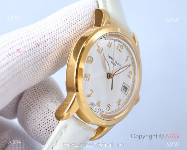 Swiss 9015 Patek Philippe Calatrava Replica Watch Yellow Gold Case Swiss 9015 Patek Philippe Calatrava Replica Watch Yellow Gold Case