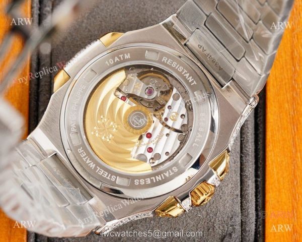 AAA Grade Copy Patek Philippe Nautilus Swiss 9015 Watch 40mm Gold Diamond Dial 2-Tone AAA Grade Copy Patek Philippe Nautilus Swiss 9015 Watch 40mm Gold Diamond Dial 2-Tone