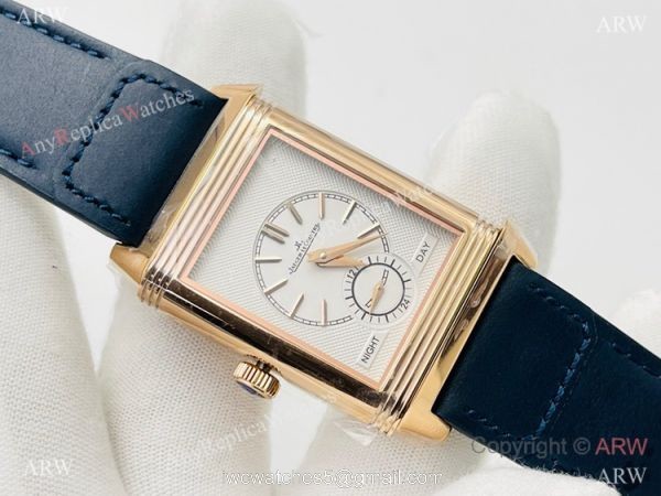 (AN Factory ) Swiss Copy Jaeger-LeCoultre Reverso Duoface 29mm Watch Rose Gold Blue Dial (AN Factory ) Swiss Copy Jaeger-LeCoultre Reverso Duoface 29mm Watch Rose Gold Blue Dial