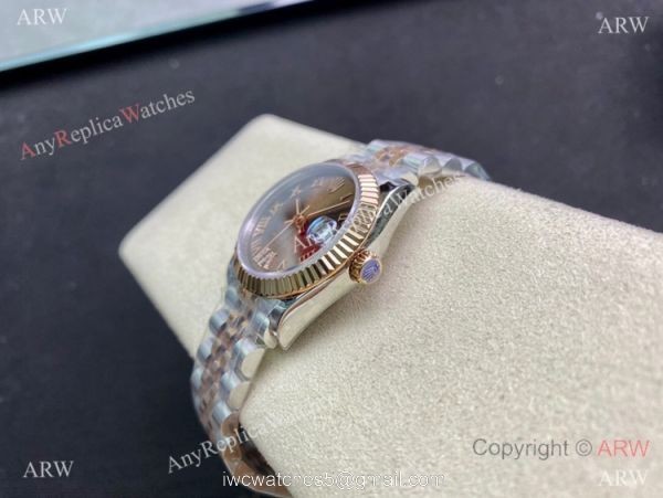 Swiss Clone Rolex Datejust 31mm WF Watch 2-Tone Rose Gold Jubilee Chocolate Dial Swiss Clone Rolex Datejust 31mm WF Watch 2-Tone Rose Gold Jubilee Chocolate Dial