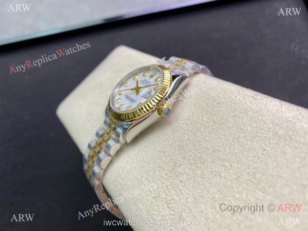 Swiss Copy Rolex Datejust WF 31mm Midsize Watch Two Tone White Mother of Pearl Dial Swiss Copy Rolex Datejust WF 31mm Midsize Watch Two Tone White Mother of Pearl Dial