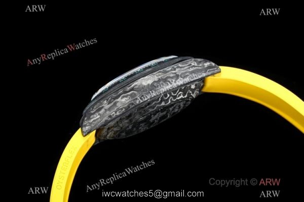 TW Factory Rolex Carbon-Lime Daytona Swiss 7750 Watch Yellow Rubber Strap TW Factory Rolex Carbon-Lime Daytona Swiss 7750 Watch Yellow Rubber Strap