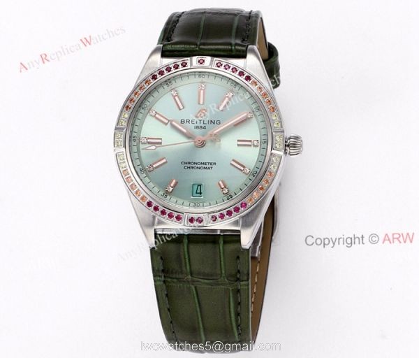 Buy Breitling Chronomat For Women Replica Watches Green Dial Buy Breitling Chronomat For Women Replica Watches Green Dial
